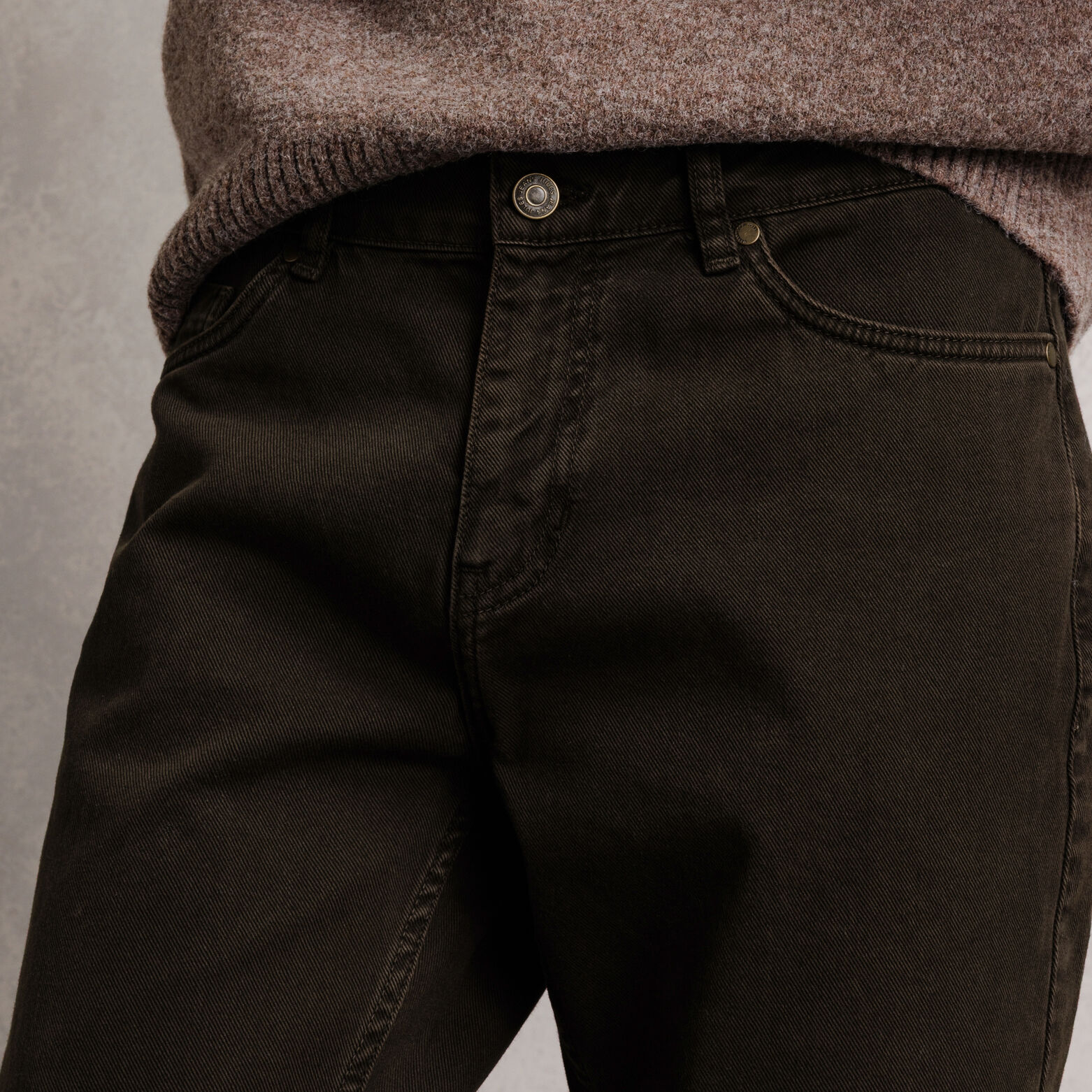 Pantalon straight 100% coton