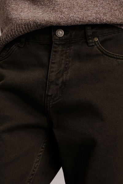 Pantalon straight 100% coton