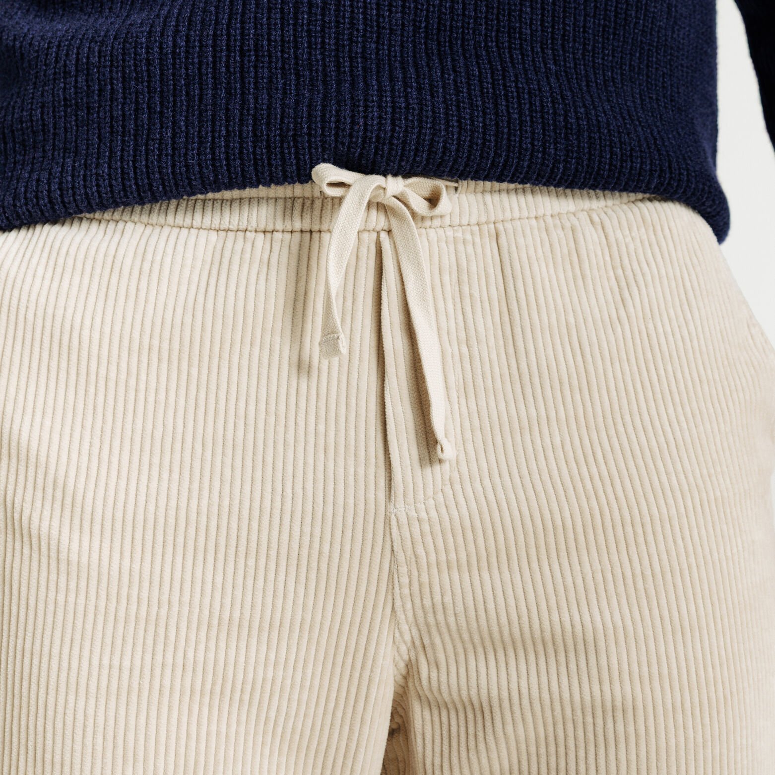 Pantalon en velours taille élastiquée