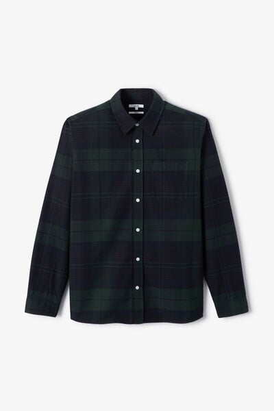 Chemise flanelle &agrave; carreaux 100% coton
