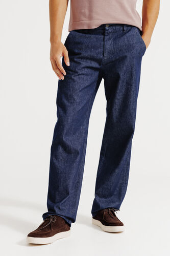 Loose fit jeans met plooien