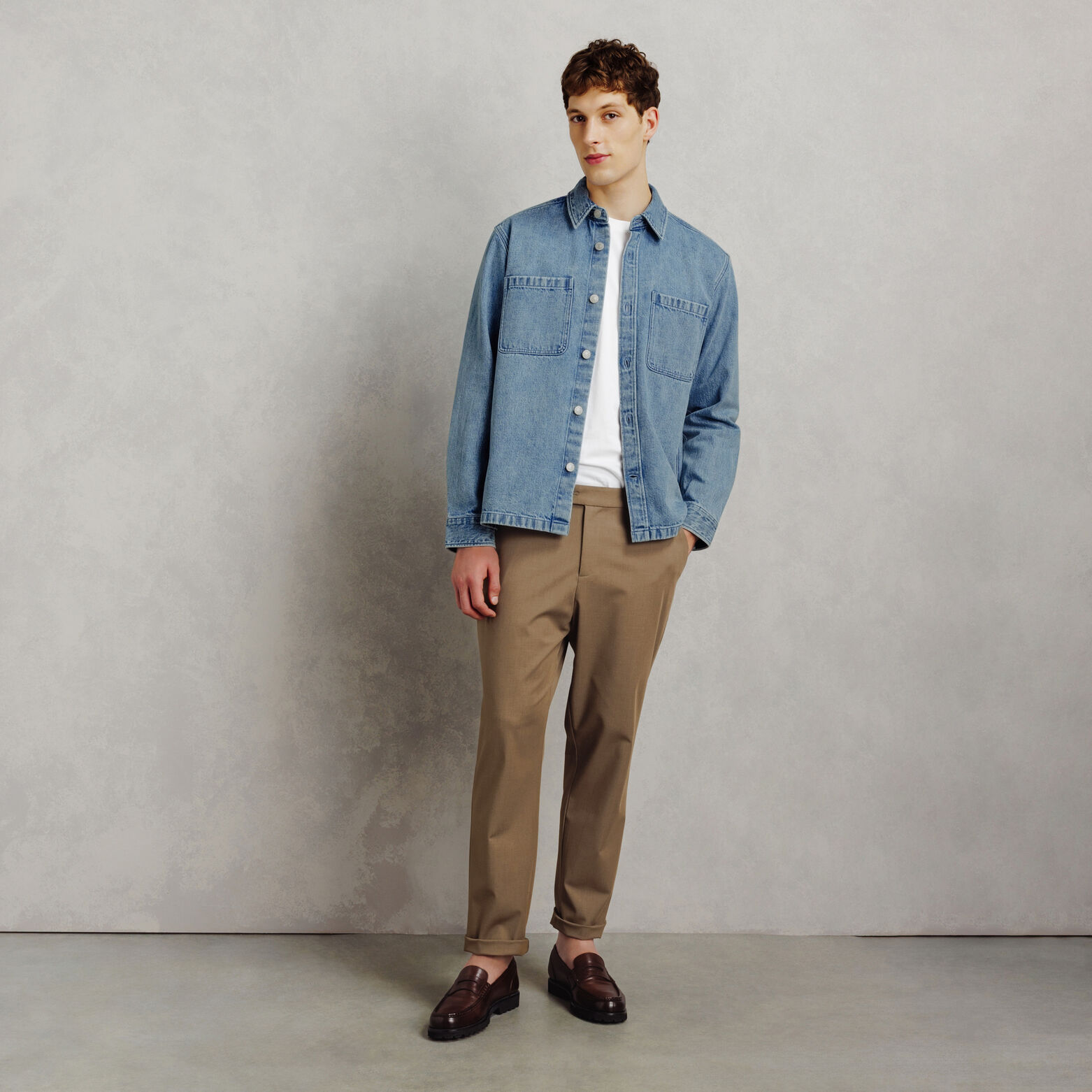 Surchemise en jean unie