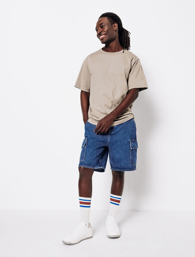 Bermuda baggy en jean