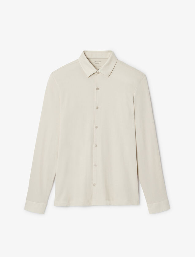 Chemise en maille coton slim