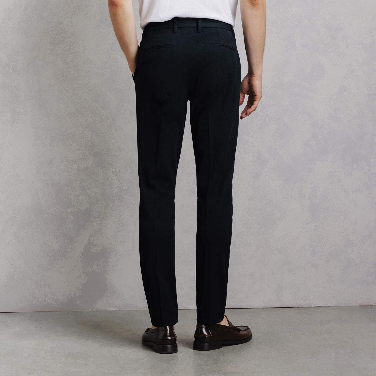 Pantalon chino slim en flanelle