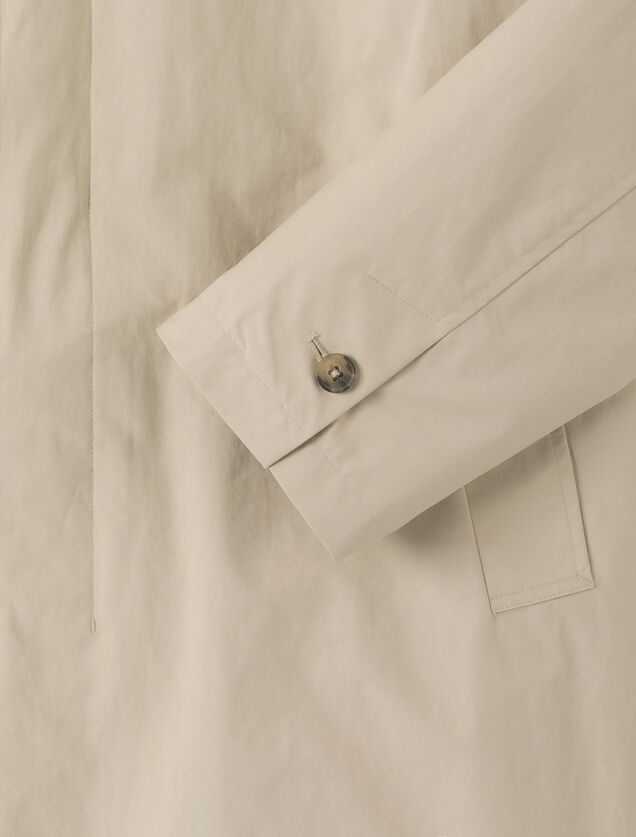 Lange trenchcoat hemdskraag, gevoerd