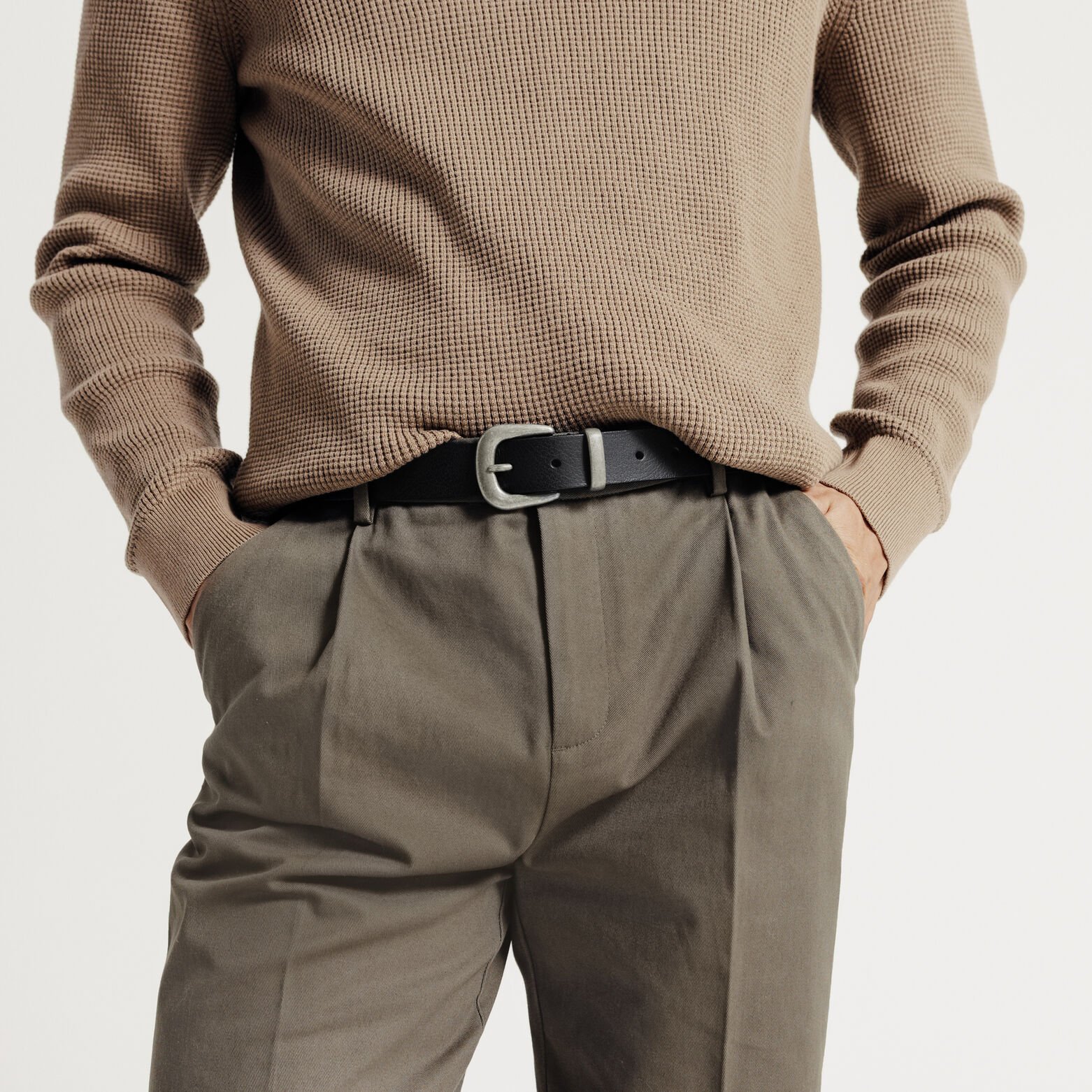 Ceinture en cuir &agrave; boucle