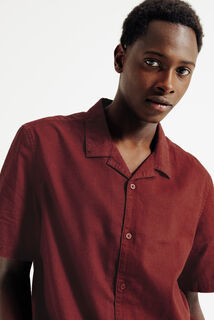 Chemisette en coton lin unie