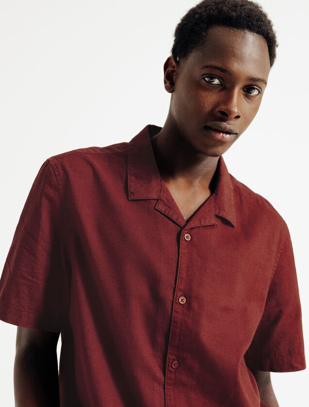 Chemisette en coton lin unie