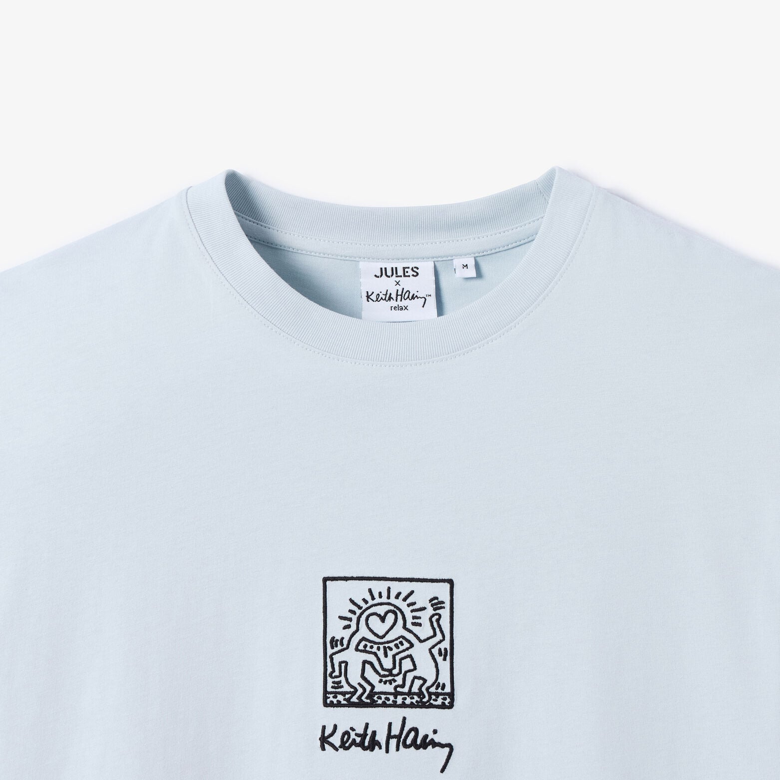 Geborduurd T-shirt relax licentie Keith Haring