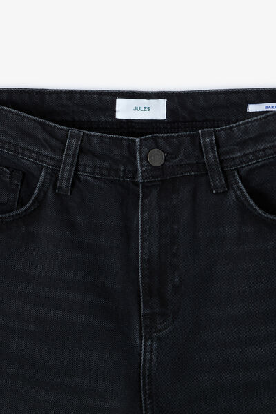 Jean barrel d&eacute;lav&eacute; 100% coton