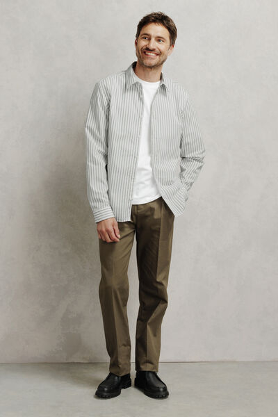 Chemise en coton regular ray&eacute;e