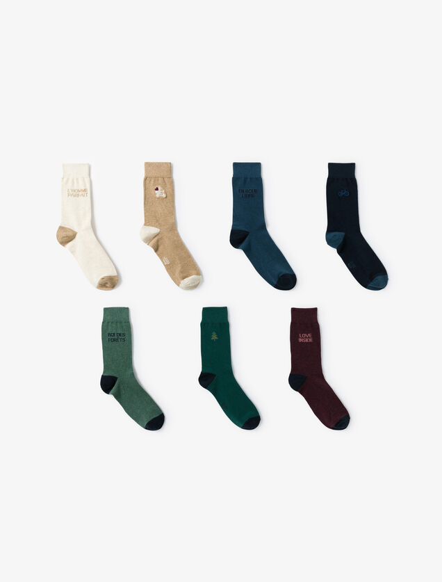 Coffret 7 paires de chaussettes fantaisies