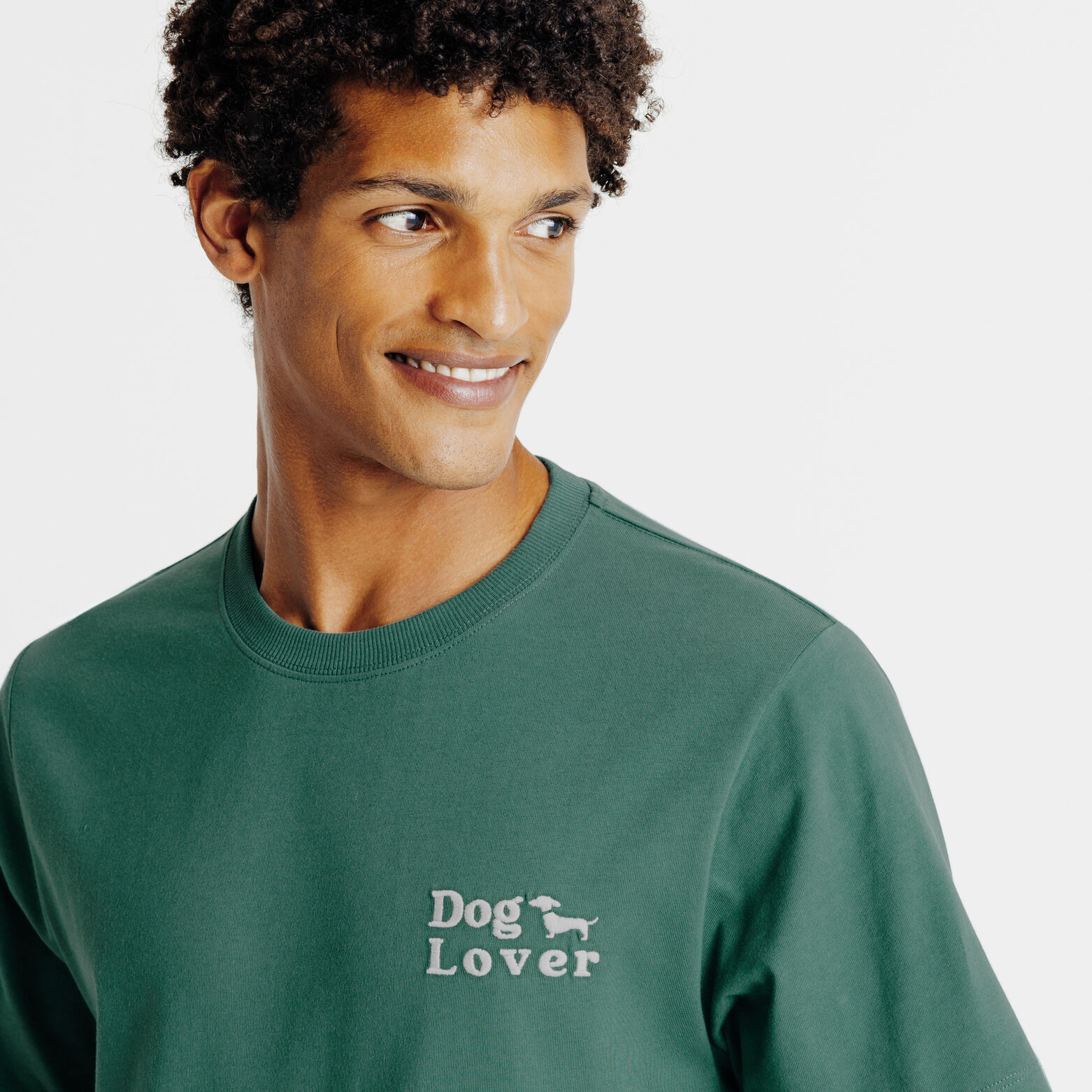 Tee shirt imprimé poitrine chien