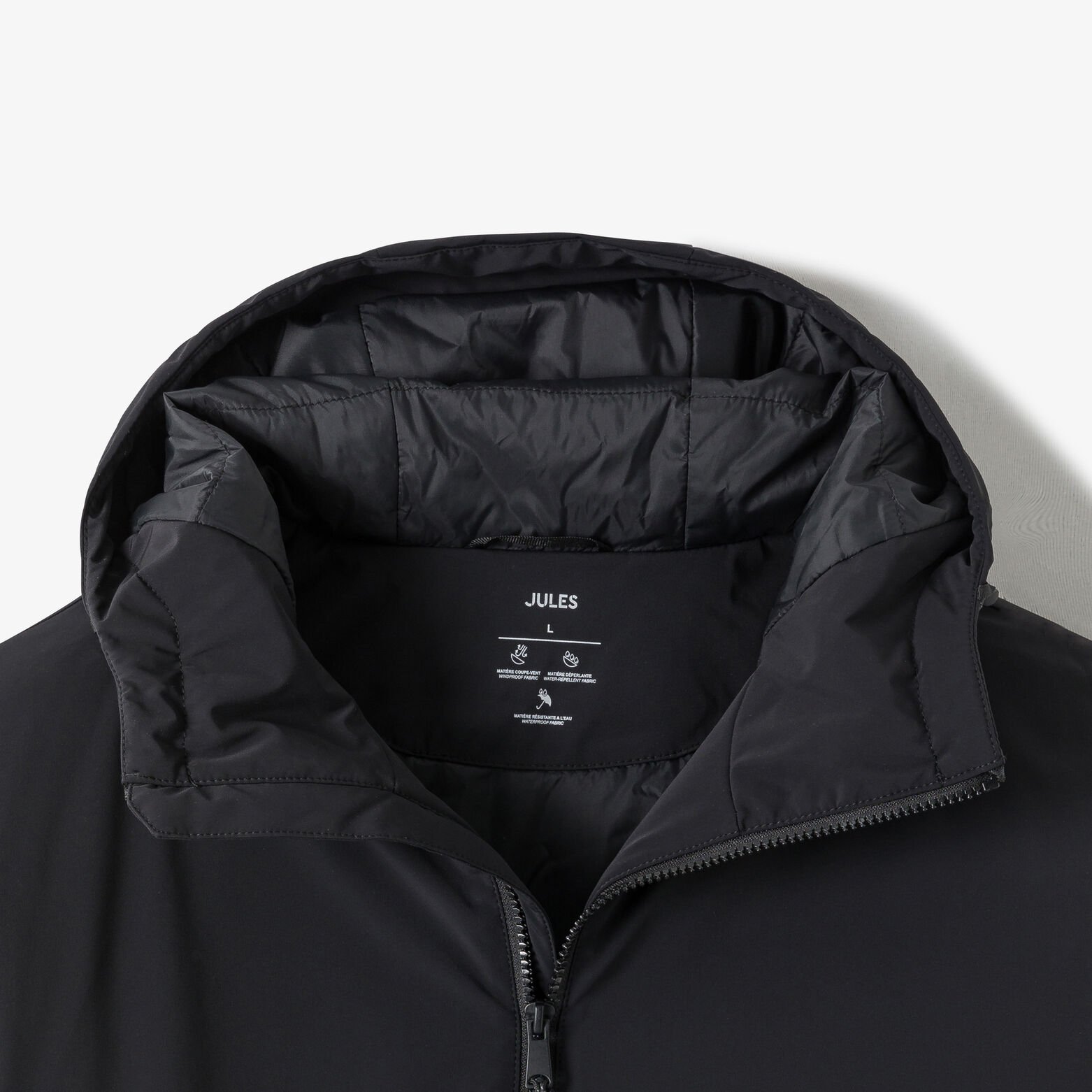 Blouson &agrave; capuche zipp&eacute;
