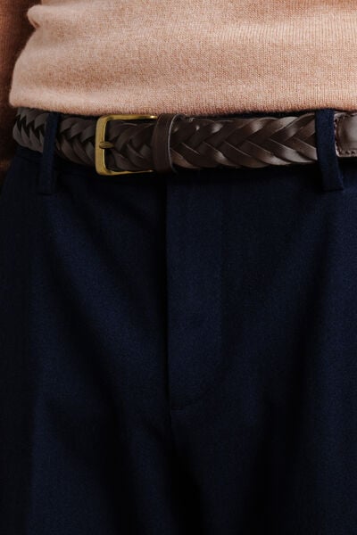 Ceinture cuir tress&eacute;e