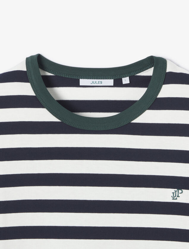 Contrasterend marine t-shirt