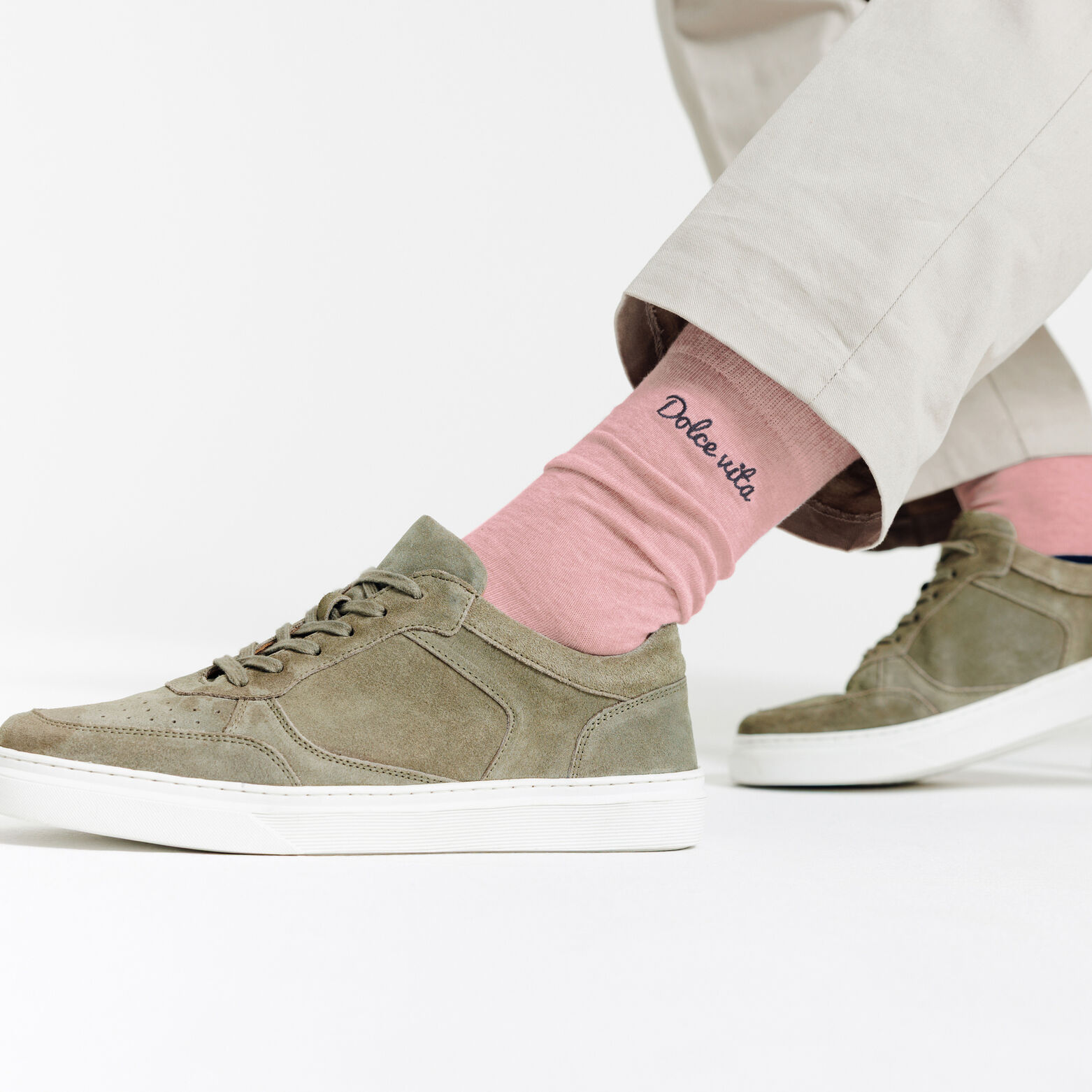 Hoge sokken met opschrift