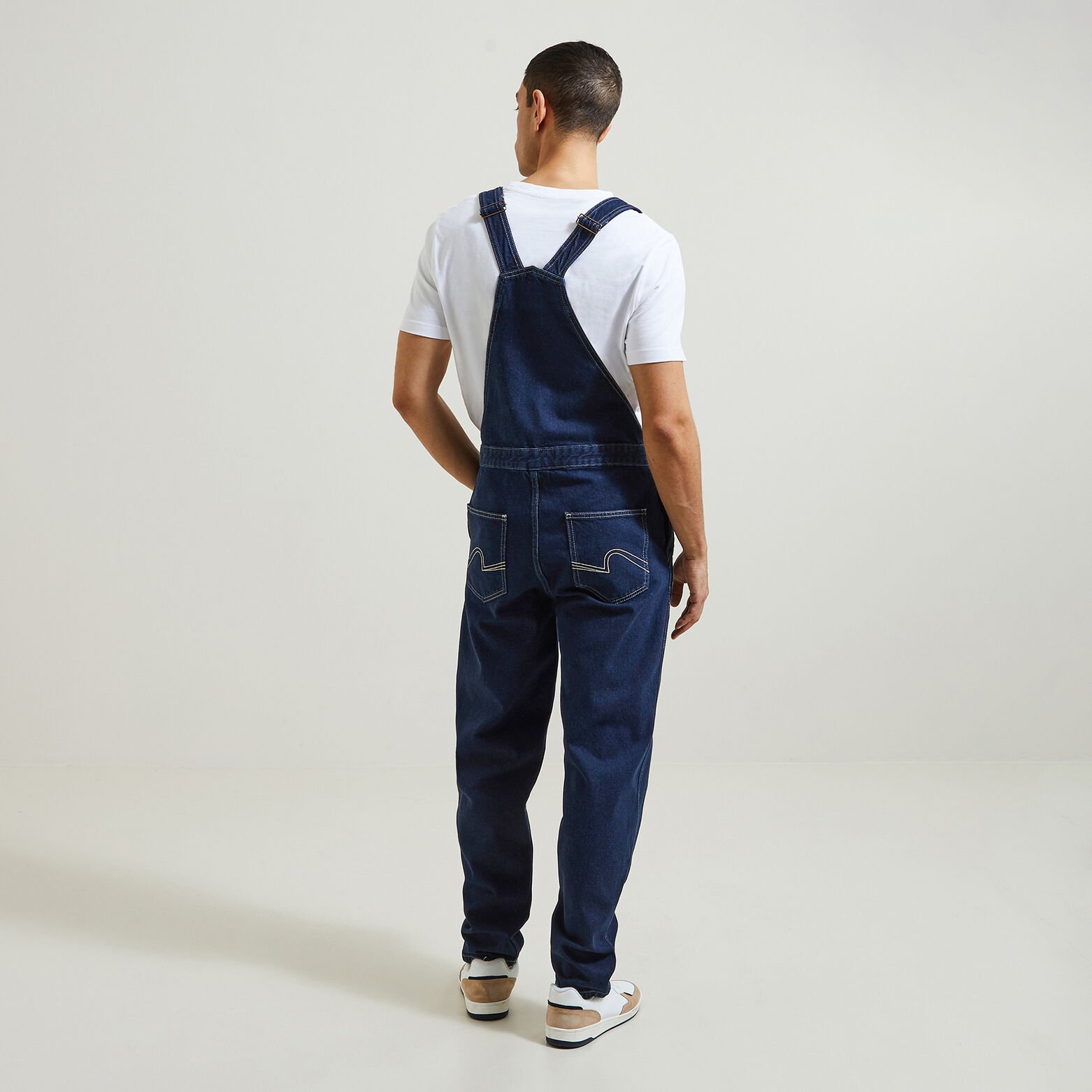 Overall in jeans, ruw