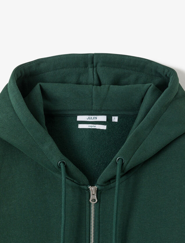 Sweater met kap en rits