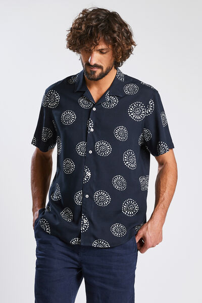 Chemise formes géométriques rétro ajustée