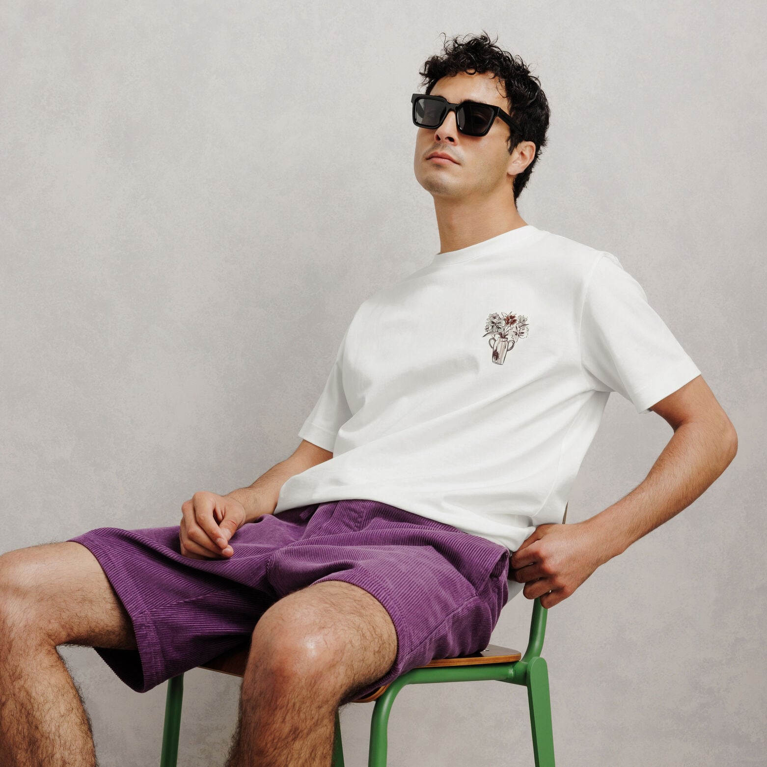 Tee shirt imprim&eacute; poitrine
