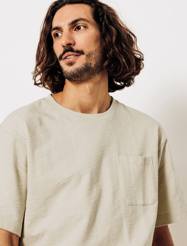 Tee shirt matière éponge col rond
