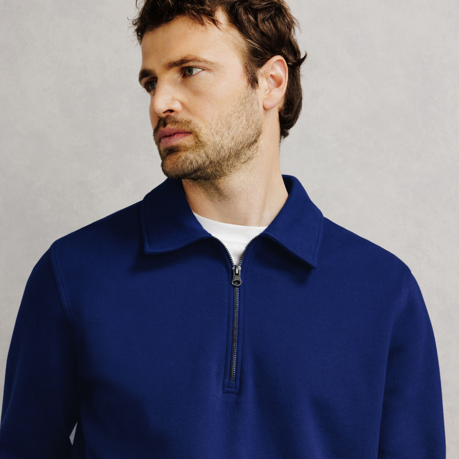 Sweater met polokraag en rits