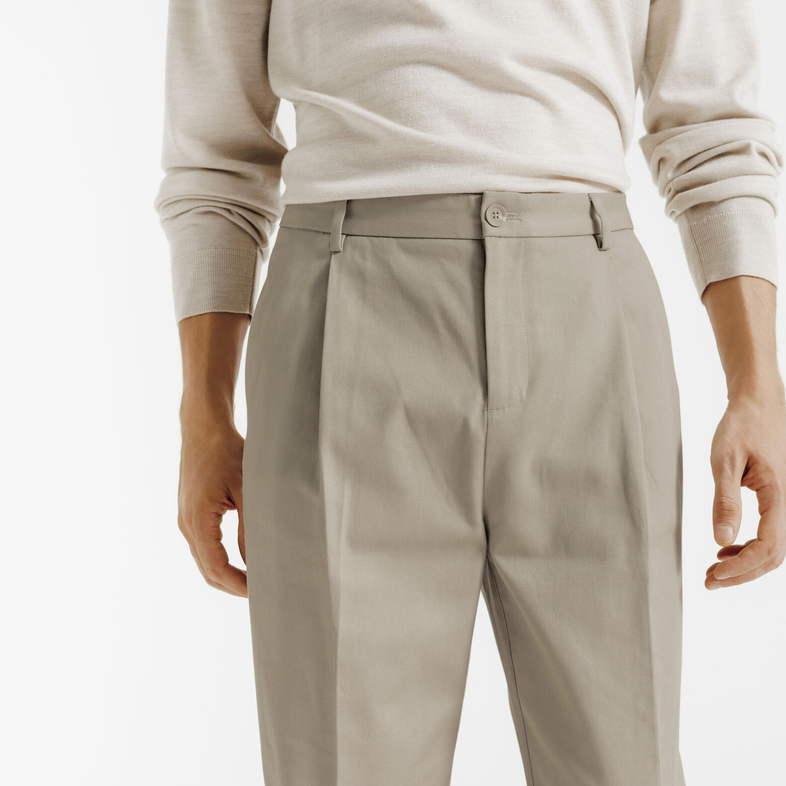 Pantalon chino loose à plis