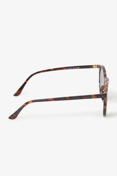 Lunettes de soleil rondes monture &eacute;caille