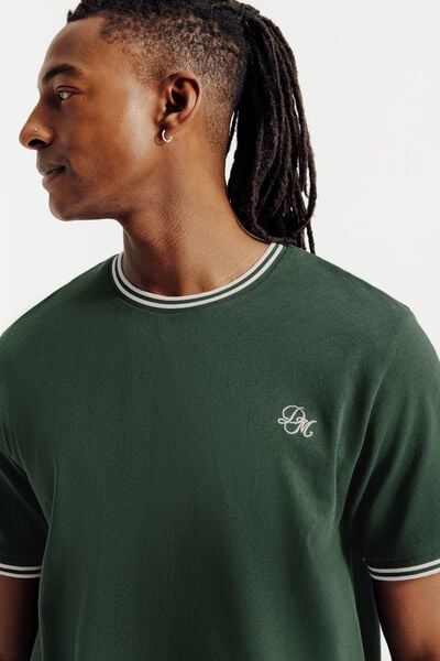 Tee shirt mati&egrave;re fantaisie contrast&eacute;