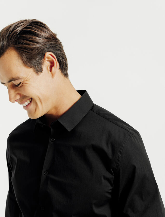 Chemise regular unie coton