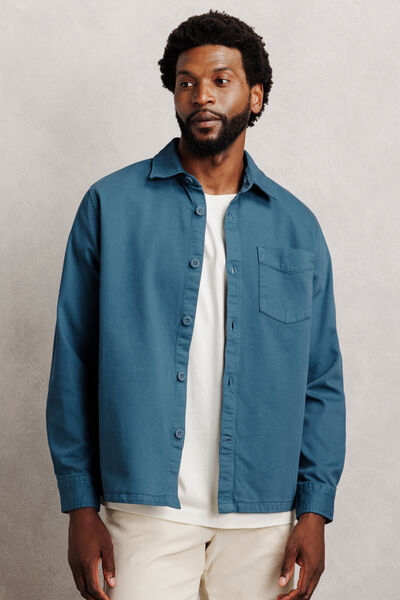 Surchemise regular col fran&ccedil;ais 100% coton