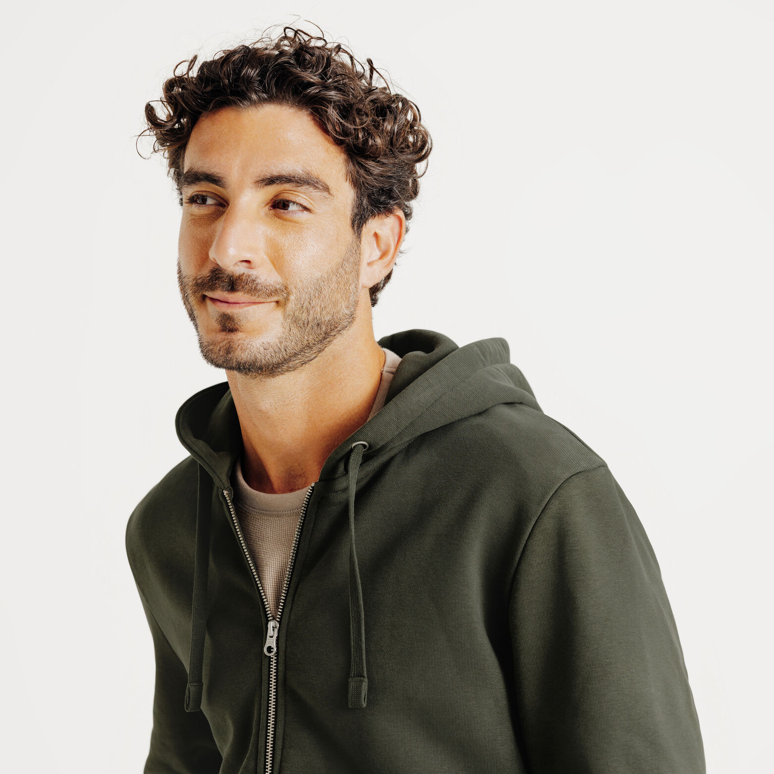 Sweat à capuche zippé heavy weight