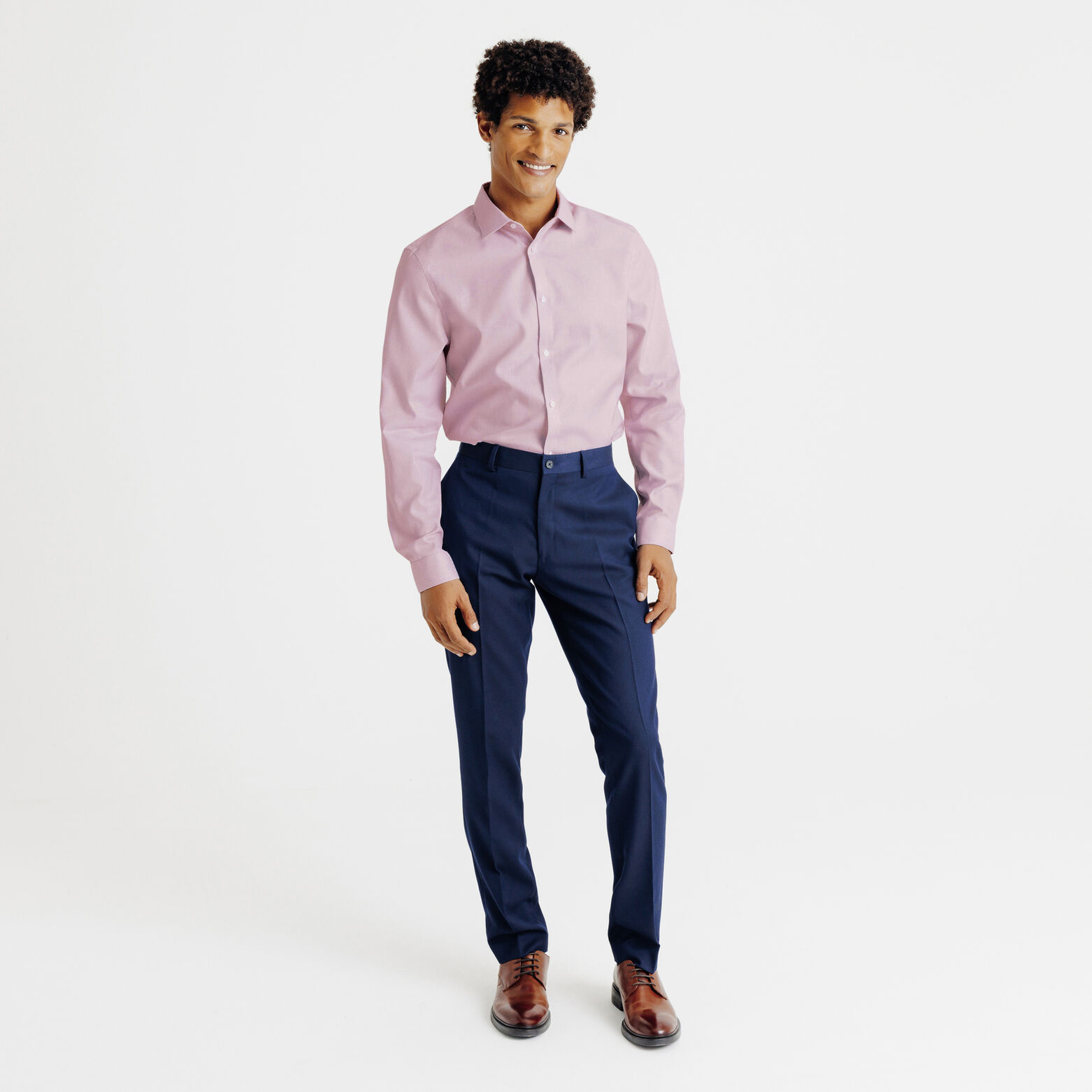 Strijkvrij slim fit gestreept hemd