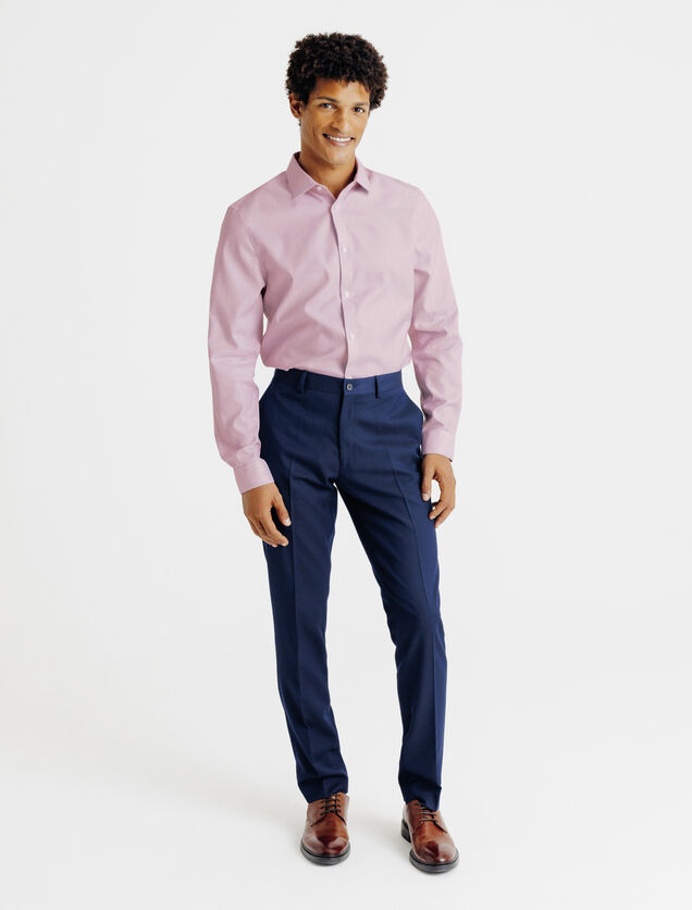 Strijkvrij slim fit gestreept hemd