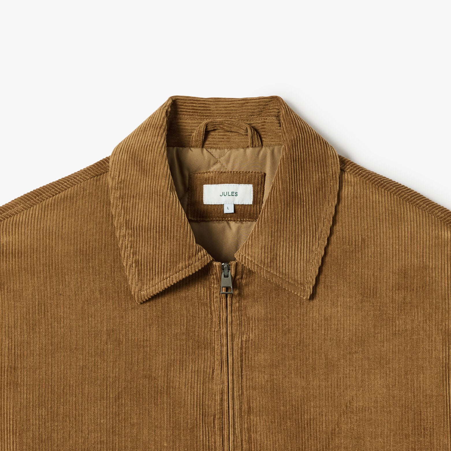 Fluwelen blouson met hemdkraag en rits