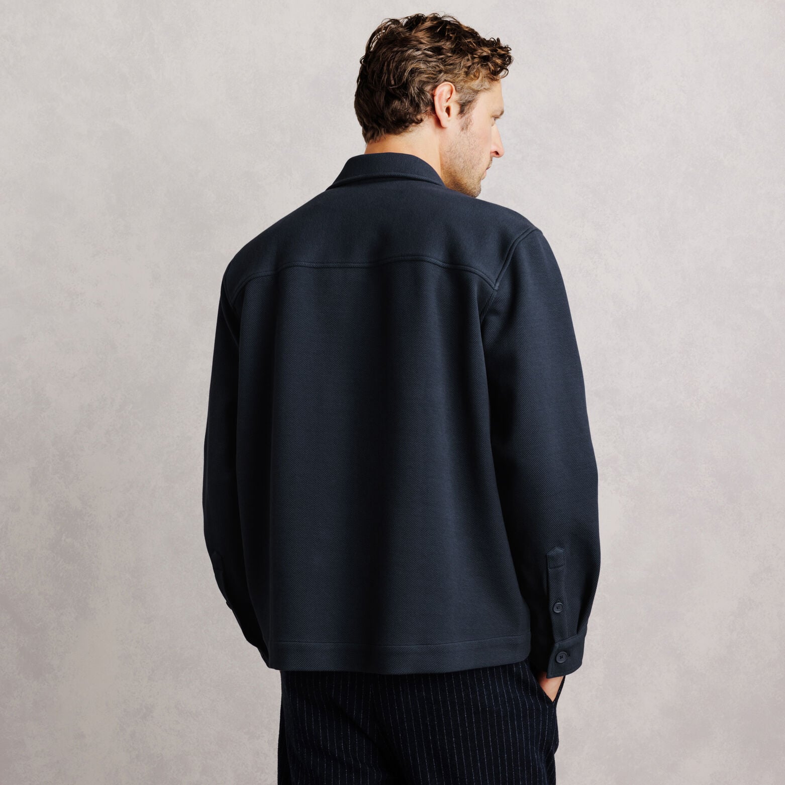 Surchemise twill col fran&ccedil;ais