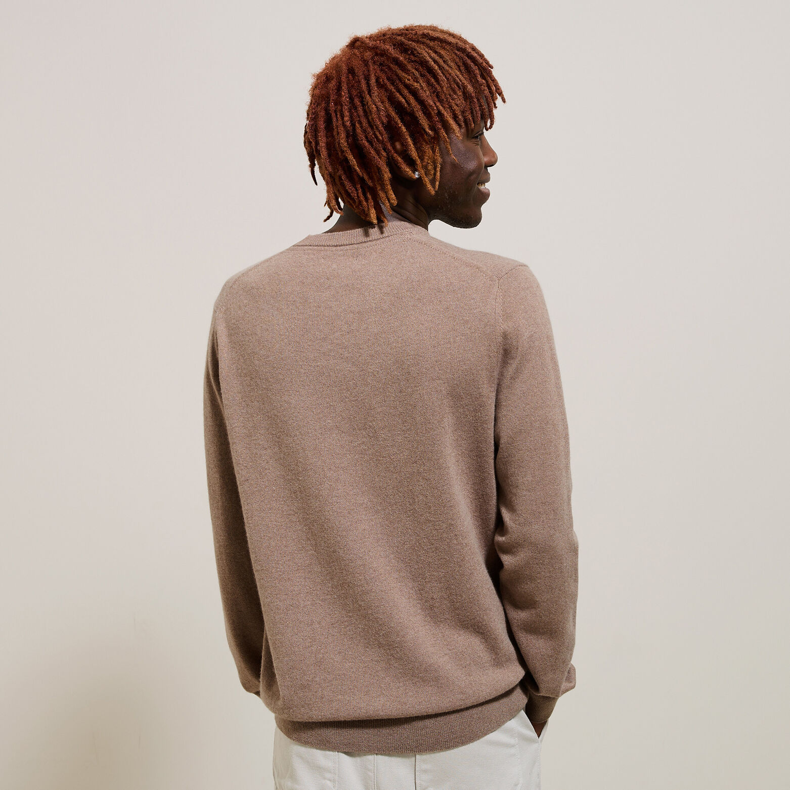 Trui met ronde hals van merinos/kasjmiermix