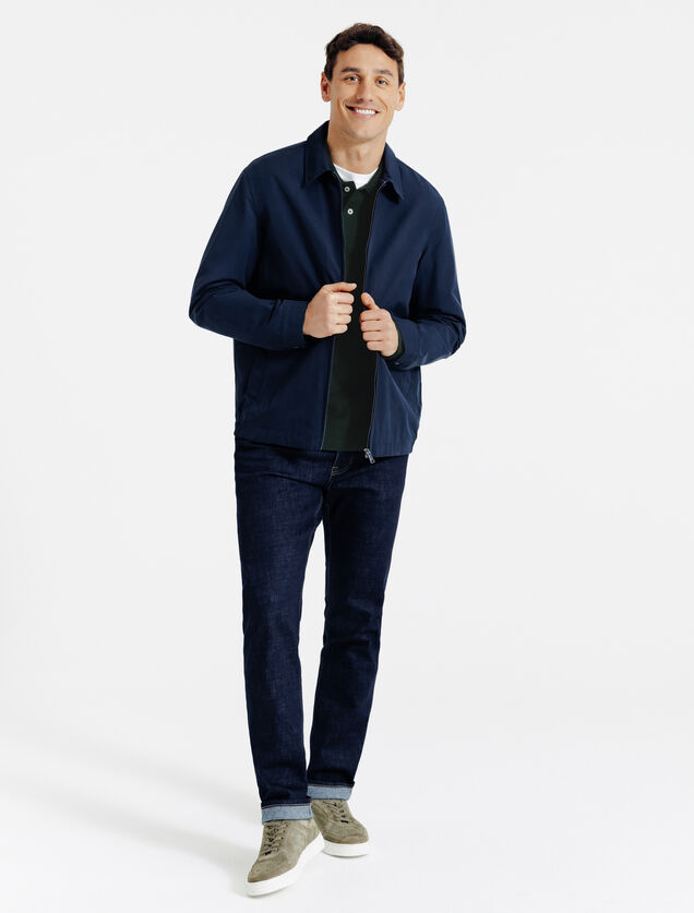 Effen polo in piqu&eacute;katoen, met lange mouwen