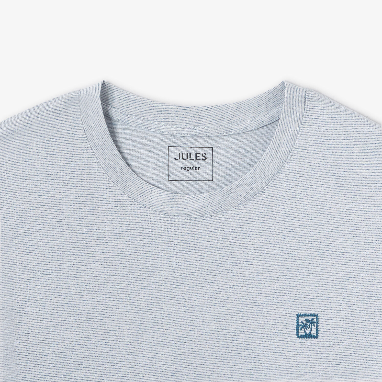 Tee shirt effet microray&eacute; broderie poitrine