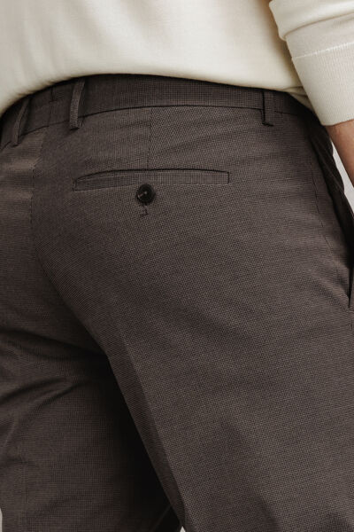 Pantalon de costume slim pied de puce