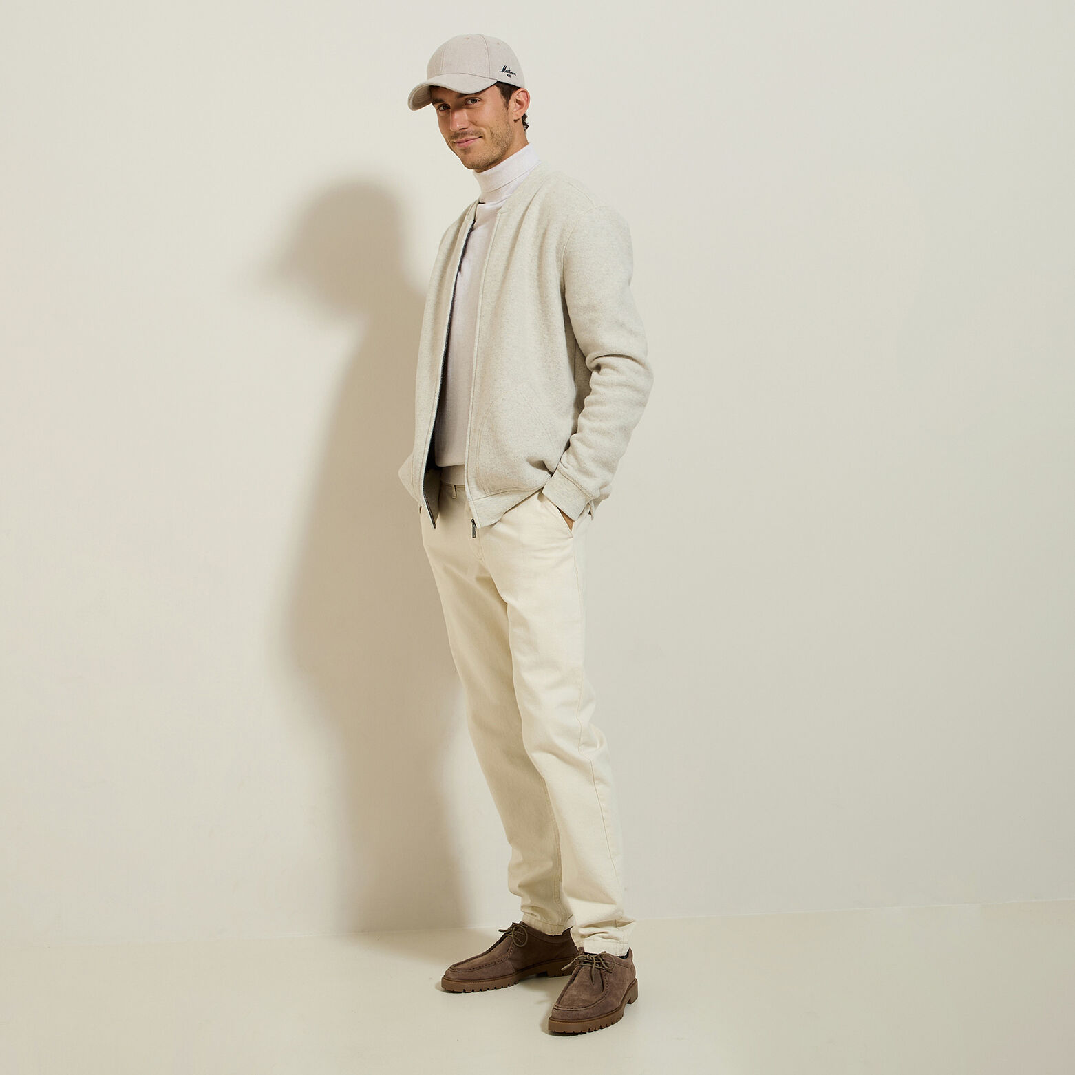 Sweat en maille zipp&eacute;