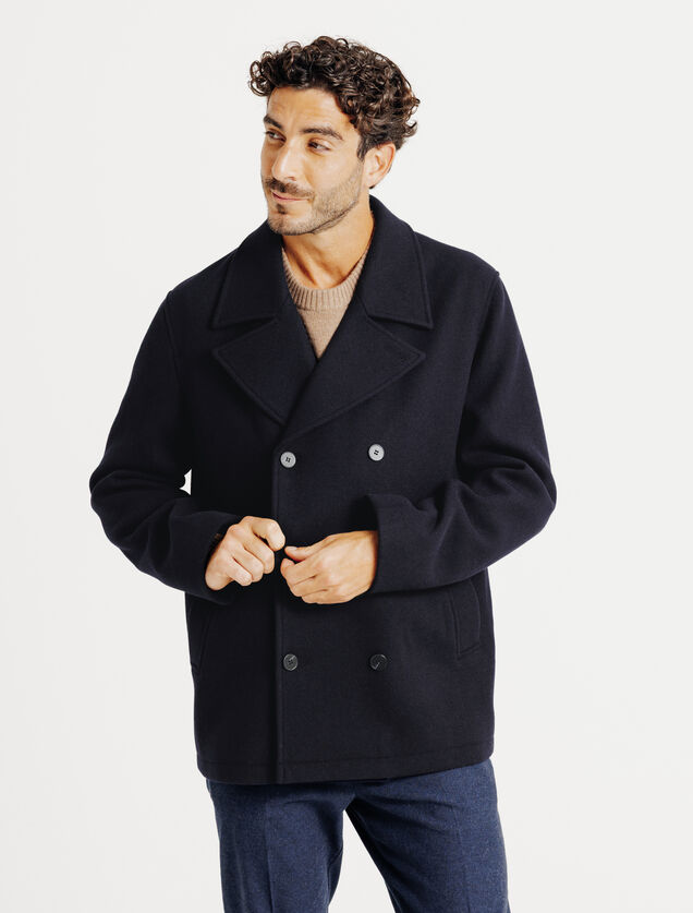 Manteau court boutonnage crois&eacute;
