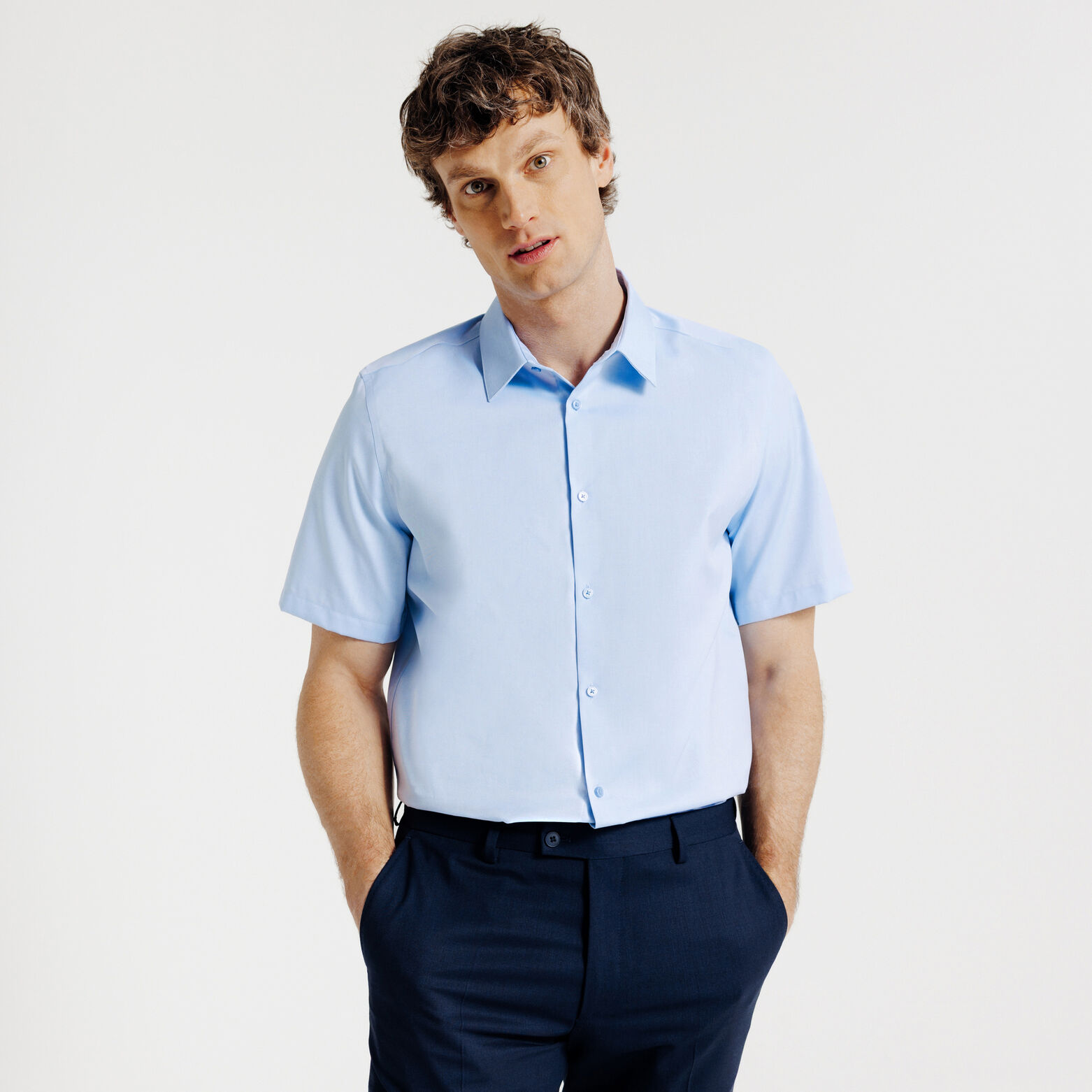 Chemisette en coton sans repassage