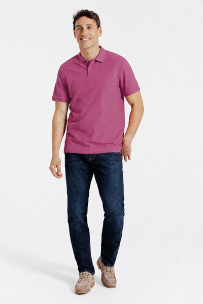 Polo manches courtes piqu&eacute; uni