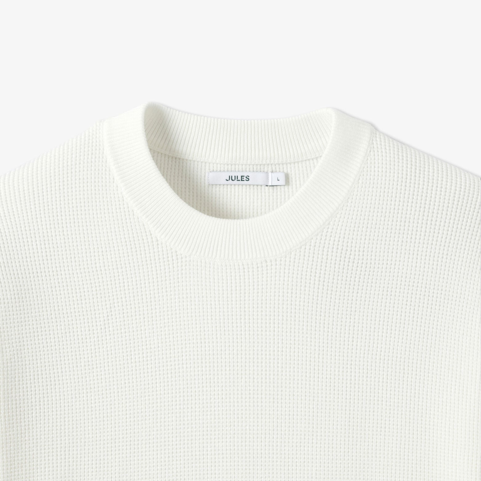 Pull col rond jeu de points fantaisie