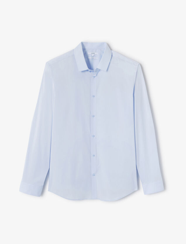 Chemise regular unie coton