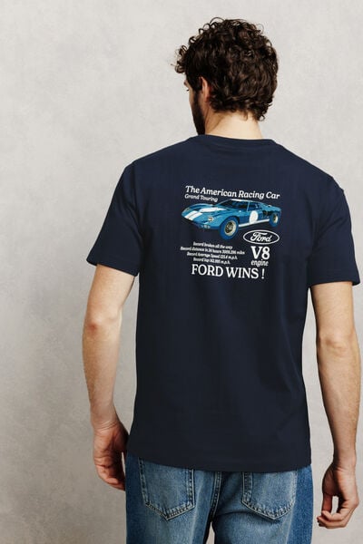 Tee shirt imprim&eacute; devant dos licence Ford GT40