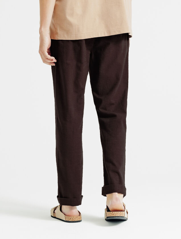 Pantalon loose matière texturée
